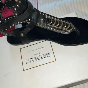 Balmain Leather Sandal